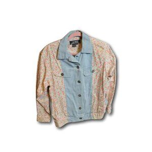 Vintage SK Wear Floral Denim Jacket - Y2K Style Size: P
